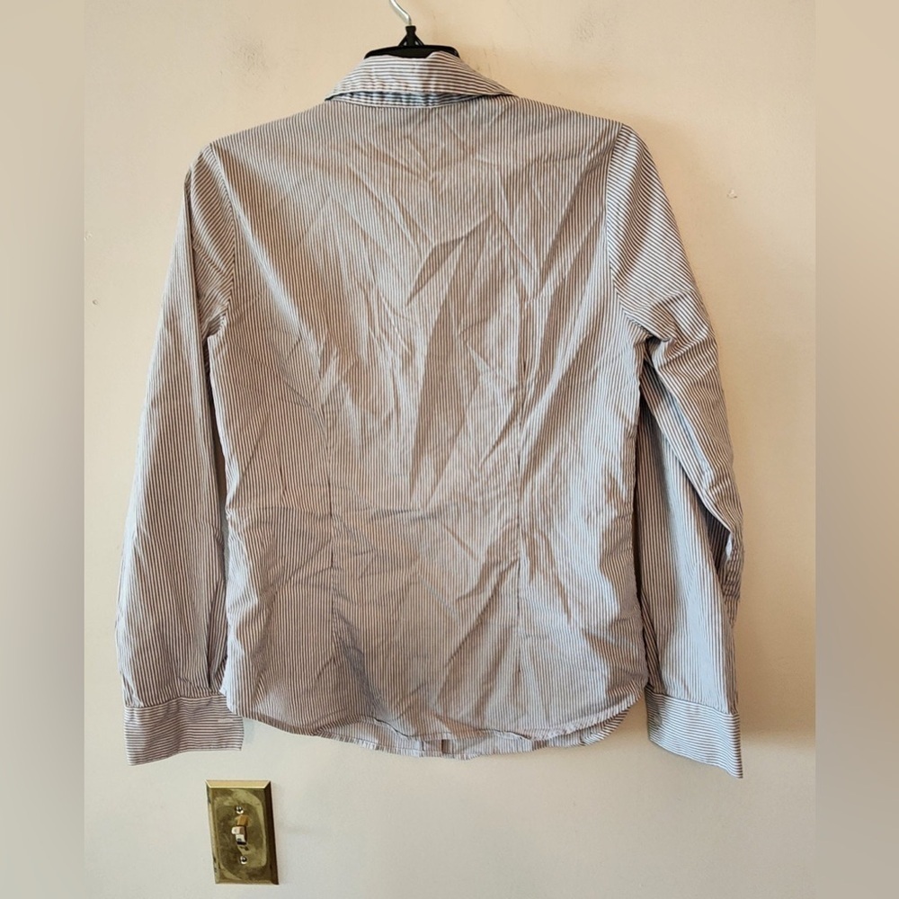 Worthington blue long sleeve dress shirt size womens 4 - Picture 2 of 3